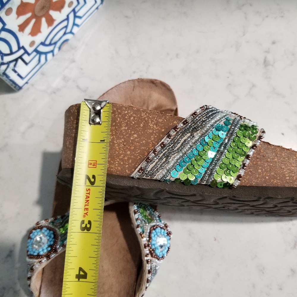 👡 LEATHER BEADED SANDALS - Picture 9 of 9